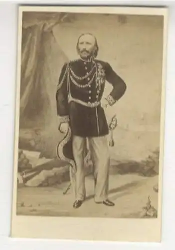 CdV Portrait Giuseppe Garibaldi, italienischer Freiheitskämpfer 1807-1882