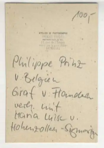 CdV Portrait Philippe, Prinz von Belgien, Graf von Flandern