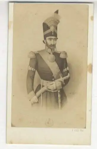 CdV Portrait Nasser Ed Din, Schah von Persien