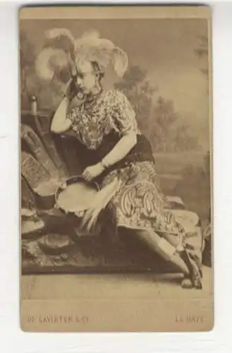 CdV Portrait Unbekannte Opernsängerin, Frankreich, um 1870