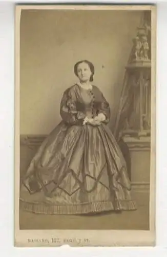 CdV Portrait Carlotta Patti, 1835-1889, italienische Sopranistin