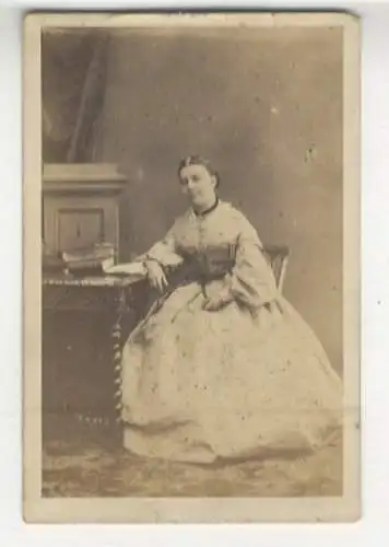 CdV Portrait Marietta Piccolomini, 1834-1899, italienische Sopranistin