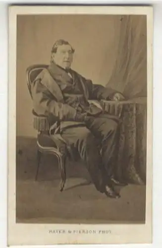 CdV Portrait Gioachino Rossini, 1792-1868, italienischer Komponist