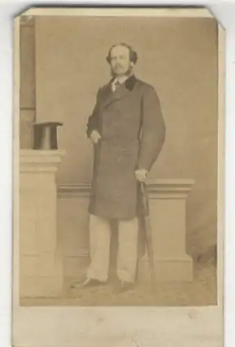 CdV Portrait Italo Gardoni 1821-1882, italienischer Tenor