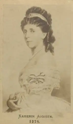 CdV Portrait Kaiserin Augusta v. Sachsen-Weimar-Eisenach, verh. mit Prinz Wilhelm von Preußen