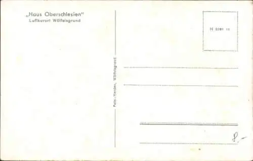 Ak Międzygórze Wölfelsgrund Schlesien, Haus Oberschlesien