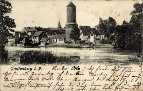 Ak Gryfice Greifenberg Pommern, Pulverturm