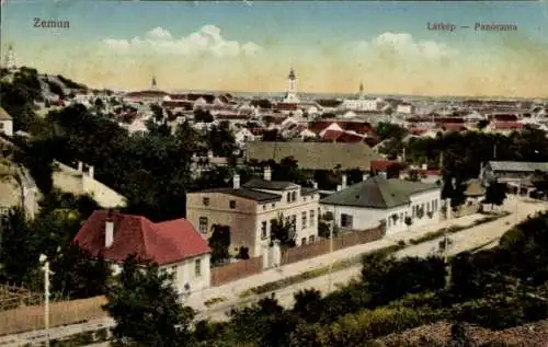 Ak Zemun Semlin Beograd Belgrad Serbien, Panorama