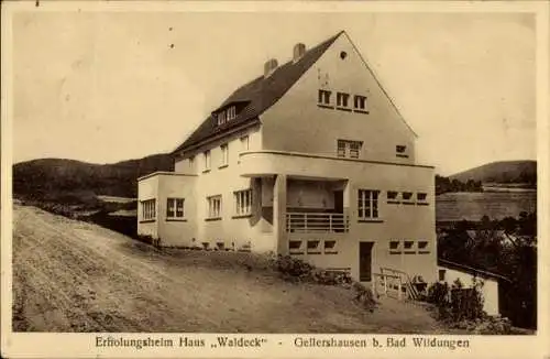 Ak Gellershausen Edertal in Nordhessen, Erholungsheim Haus Waldeck