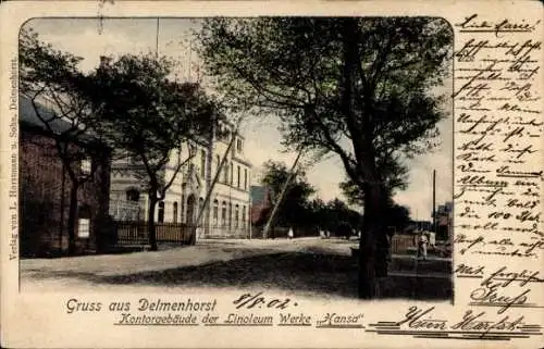 Ak Delmenhorst in Oldenburg, Kontorgebäude der Linoleum Werke Hansa