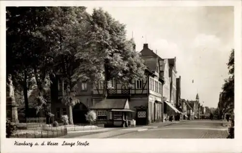 Ak Nienburg an der Weser, Lange Straße, Geschäfte 