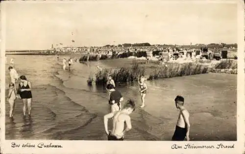 Ak Nordseebad Cuxhaven, Am Steinmarner Strand