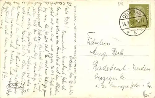 Ak Oederan Sachsen, Markt, Rathaus, Stadtcafé