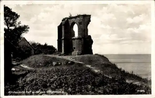 Ak Trzęsacz Hoff Pommern, Kirchenruine