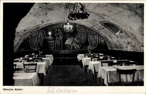 Ak Rüdesheim am Rhein, Gasthaus zum Felsenkeller, Mönchs-Keller