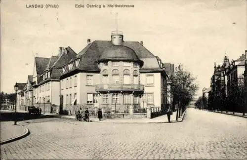 Ak Landau in der Pfalz, Ostring Ecke Moltkestraße