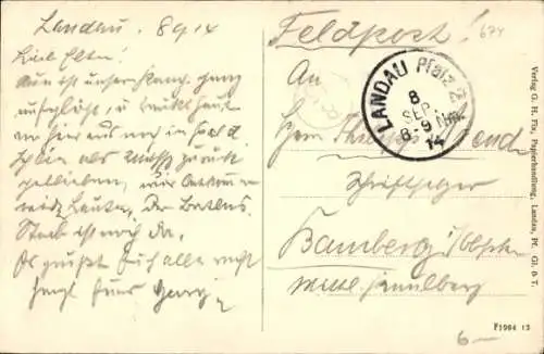 Ak Landau in der Pfalz, Ostring Ecke Moltkestraße