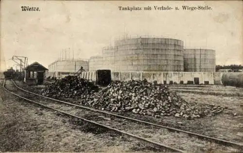 Ak Wietze in der Lüneburger Heide, Tankplatz mit Verlade- & Wiegestelle