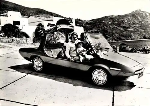 Ak Porto Ercole, Prinzessin Beatrix der Niederlande, Claus von Amsberg, Prinz Willem Alexander, Auto