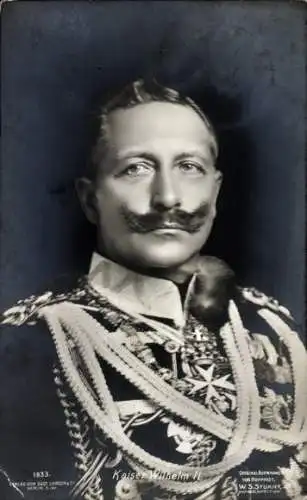 Ak Kaiser Wilhelm II., Portrait in Uniform, Orden, RPH 8608