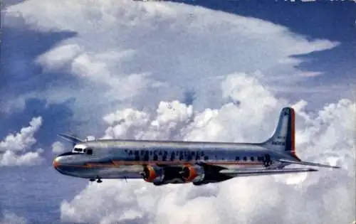 Ak US Amerikanisches Passagierflugzeug, United Airlines, Douglas DC-6