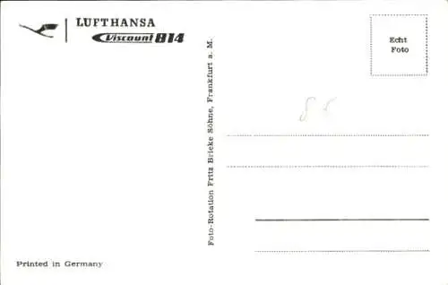Ak Deutsches Passagierflugzeug, Vickers Viscount 814, Lufthansa