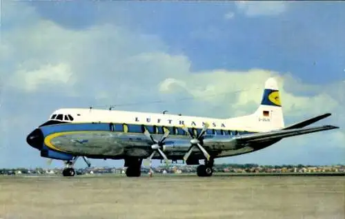 Ak Lufthansa Viscount 814, D ANUN, Passagierflugzeug