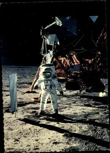 Ak 21. Juli 1969, Landung auf dem Mond, Edwin Aldrin