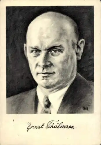 Künstler Ak Ernst Thälmann, Deutscher Politiker der Weimarer Republik, KPD, Portrait