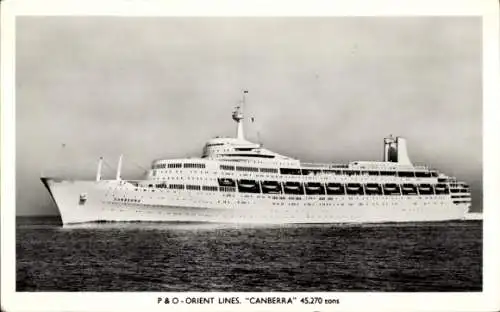 Foto Ak Steamer Canberra, Dampfschiff, P&O