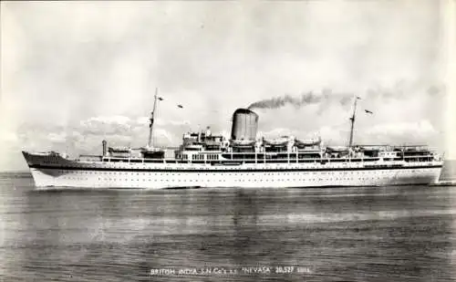 Ak Steamer Nevasa, Dampfschiff, British India Steam Navigation Company