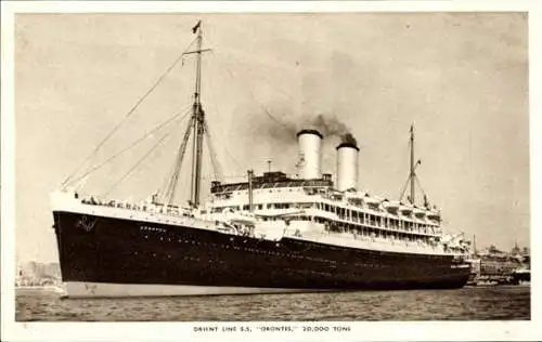 Ak Dampfschiff SS Orontes, Steamer, Orient Line