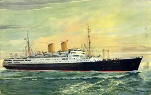 Künstler Ak Passagierschiff MS Berlin, Norddeutscher Lloyd Bremen