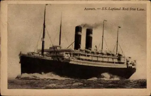 Ak Dampfer S.S. Lapland, Red Star Line