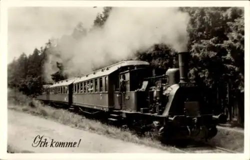 Ak Deutsche Eisenbahn, Nr. 98 6216, Dampflok, Wir kommen