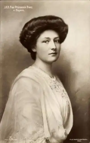 Ak Frau Prinzessin Franz von Bayern, Isabella von Croy, Portrait