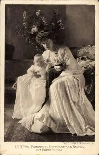 Ak Prinzessin Rupprecht von Bayern, Marie Gabriele in Bayern, Prinz Rudolf