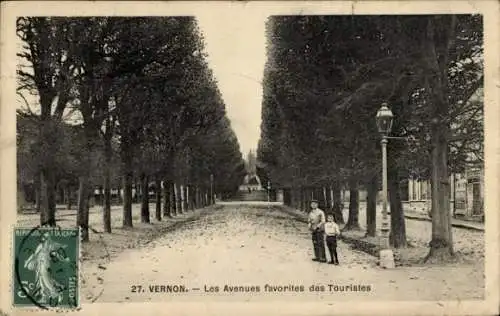 Ak Vernon Eure, Avenues favorites des Touristes