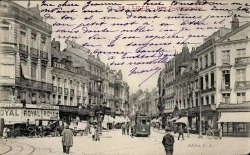 Ak Lille Nord, Rue Esquermoise, Geschäfte, Straßenbahn