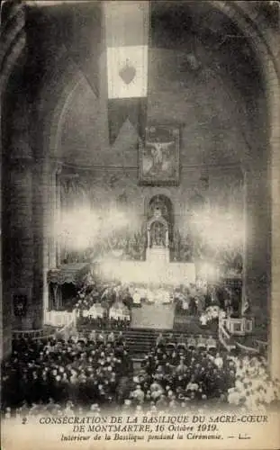 Ak Paris XVIII Montmartre, Consecration de la Basilique du Sacre-Coeur, Ceremonie