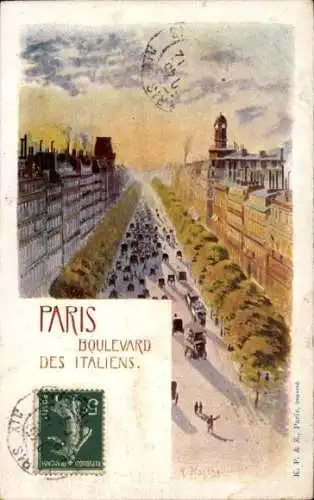 Ak Paris II, Boulevard des Italiens