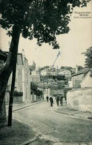 Ak Nogent sur Marne Val de Marne, Rue Leprince