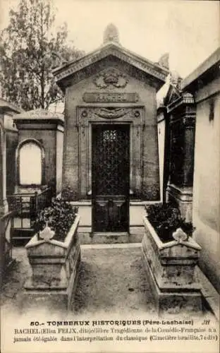 Ak Paris, Cimetière du Père Lachaise, Tombeaux historiques, Elisa Felix Rachel