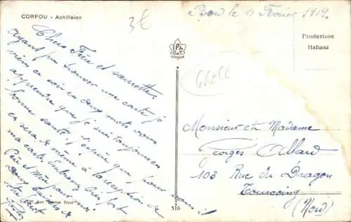 Ak Korfu Griechenland, Achilleion