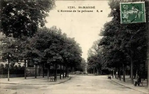 Ak Saint Mandé Val de Marne, L'Avenue  de la pelouse