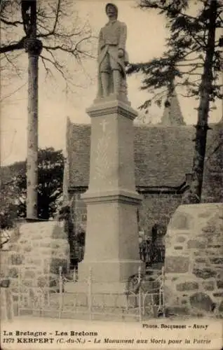 Ak Kerpert Côtes-d’Armor, Le Monument aux Morts pour la Patrie