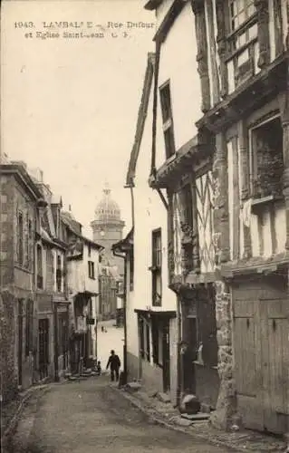 Ak Lamballe Côtes d’Armor, Rue Dufour, Eglise Saint-Jean