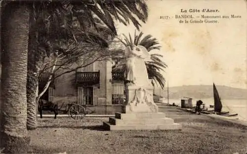 Ak Bandol sur Mer Var, Monument aux Morts de la Grande Guerre