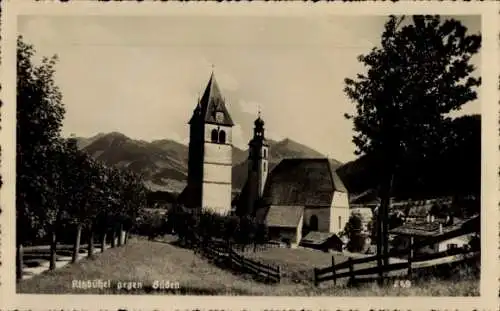 Ak Kitzbühel in Tirol, Ortspartie, Kirche