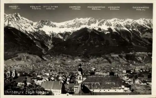 Ak Innsbruck in Tirol, Panorama gegen Norden